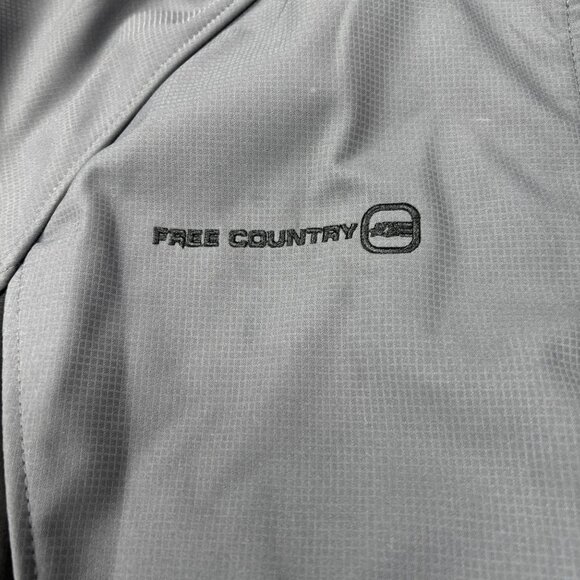 Free Country Mens Softshell Jacket X-Large Black & Gray Full Zip Pockets - Picture 8 of 8